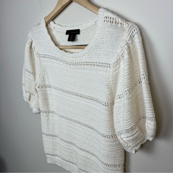 House of Harlow 1960 Knit Short Sleeve Blouse - Picture 2 of 11